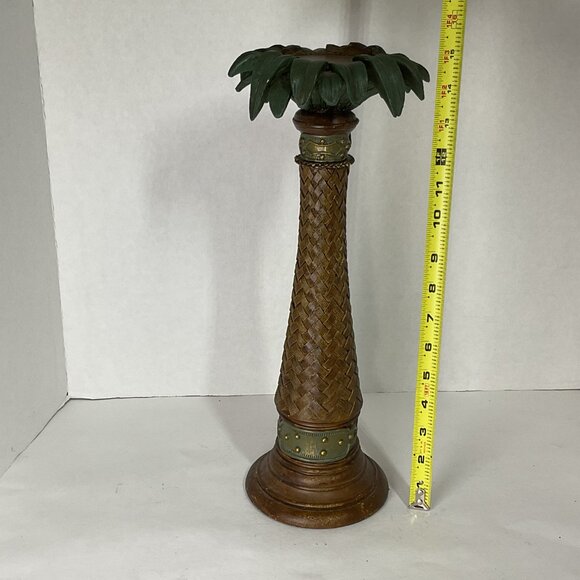 Vintage Palm Tree Candle Holder - Picture 2 of 4